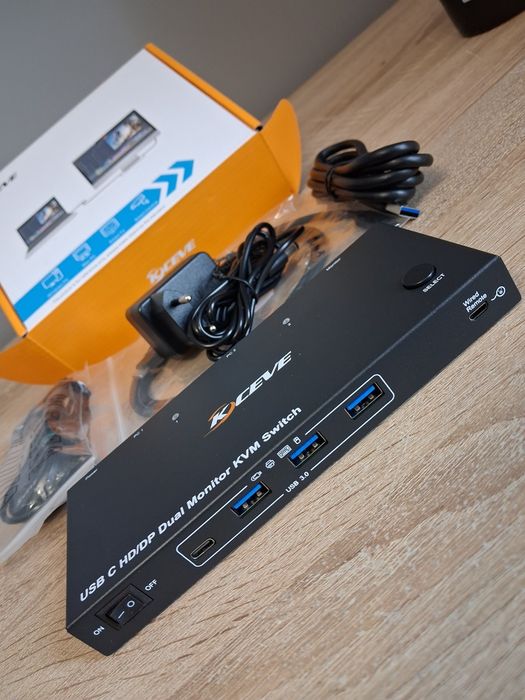 Youtinghdav KVM Switch 2 monitory USB C, KVM Switch Dual Monitor