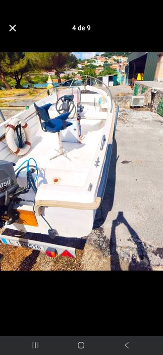 Conjunto barco fibramar com motor e atrelado matriculado