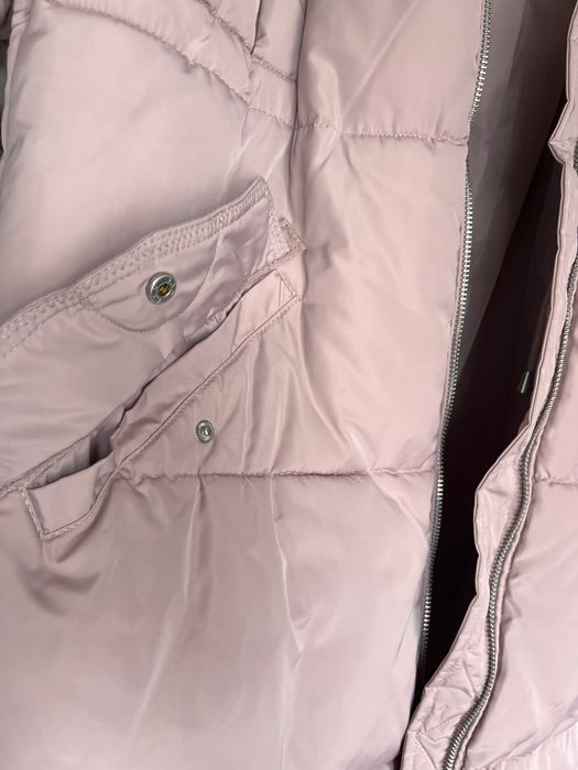 Kurtka zimowa z futerkiem, długa płaszcz, damska