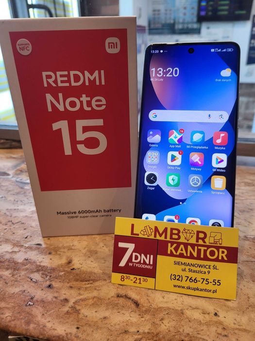 252/26 Xiaomi Redmi Note 15 8GB/256GB NOWY!!