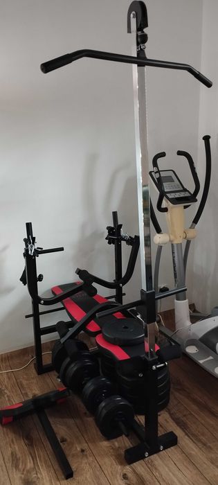 Duży zestaw do ćwiczeń ławeczka modlitewnik wyciąg
