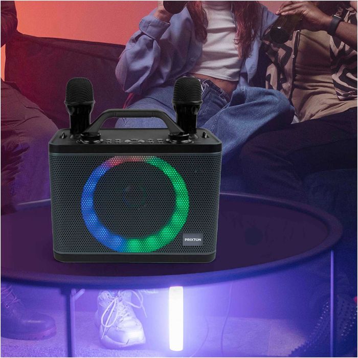 Prixton PartyGO karaoke 2 mikrofony Bluetooth AUX