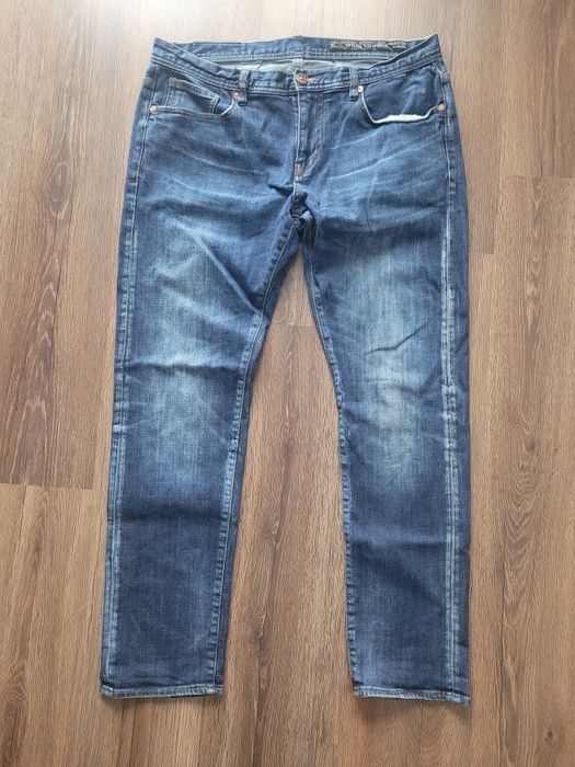 Spodnie jeansowe jeansy niebieskie Armani