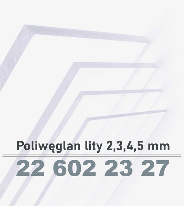 Poliwęglan lity, pleksi, plexa  bezbarwny 6 mm 200x4000 mm na wymiar