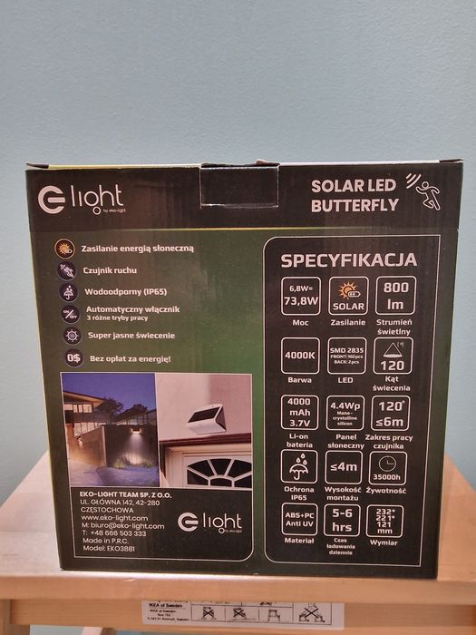 Lampa solarna led Butterfly E Light