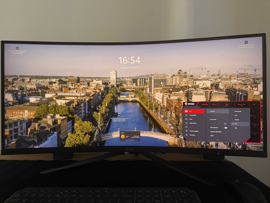 Monitor 34" MSI Optix MAG342CQR czarny Curved - stan bardzo dobry, brak wypalonych pikseli