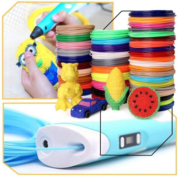 Mini drukarka długopis 3D MAGICZNY + FILAMENT 110 metrów