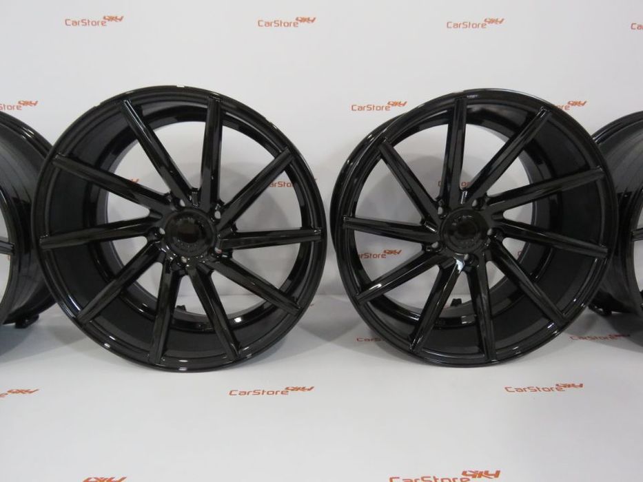 Jantes Look Vossen Cvt 20 x 8.5 et33 + 10 et 40 5x120 Preto Brilhante