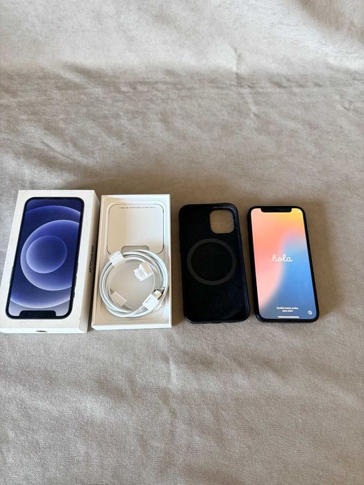 Apple Iphone 12 mini 128 GB polski czarny - zestaw w dobrym stanie