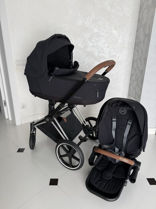 Cybex Priam 4.0 коляска 2 в 1 Sepia Black шасі Chrome Brown