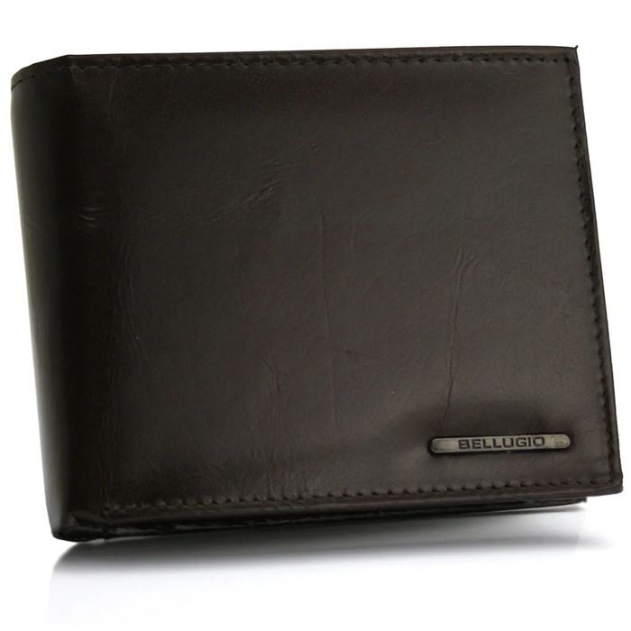 portfel męski bellugio skóra czarny funkcjonalny