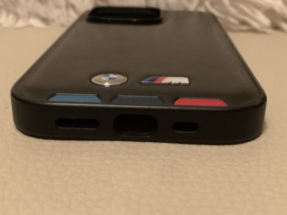 Case/etui na iPhone 14 Pro BMW MPower oryginał czarny skórzany