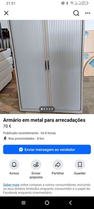 Armário de escritório em metal para arrumações