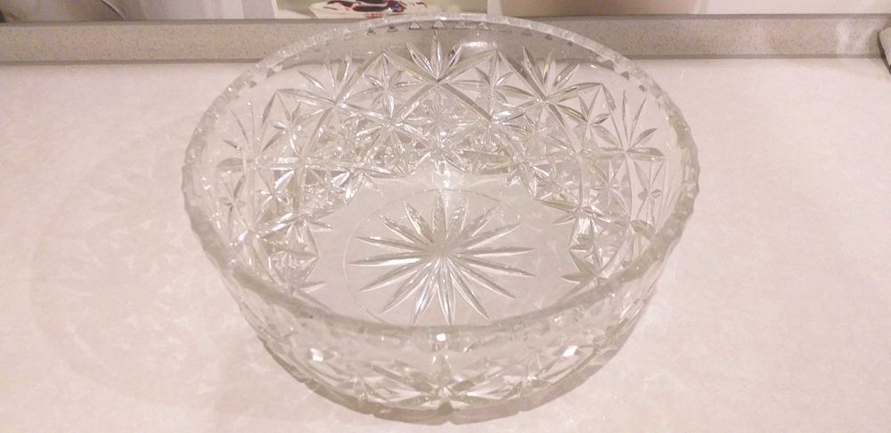 Misa ze szkła kryształowego PRL.