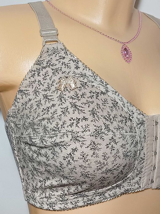 Han Biustonosz miękki zapinany z przodu beżowy wygodny 120D