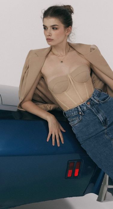 Корсет-бюстьє бежевий Gepur новий раз вдягався