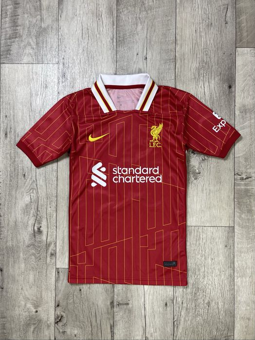 Nike dri-fit Liverpool футболка S размер футбольная красная с принтом