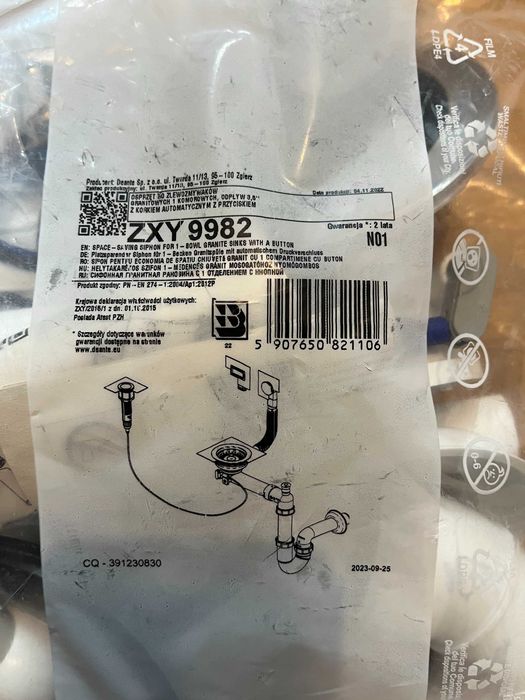 Syfon do zlewozmywaka Deante ZXY 9982