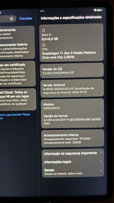 Xiaomi Pad 7 C/ Fatura + Xiaomi 1º Pen