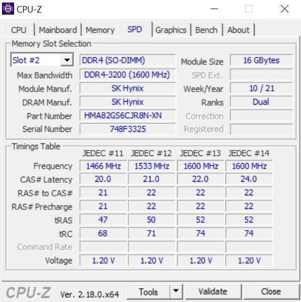 Оперативна пам’ять SK hynix 16 GB SO-DIMM DDR4 3200 MHz