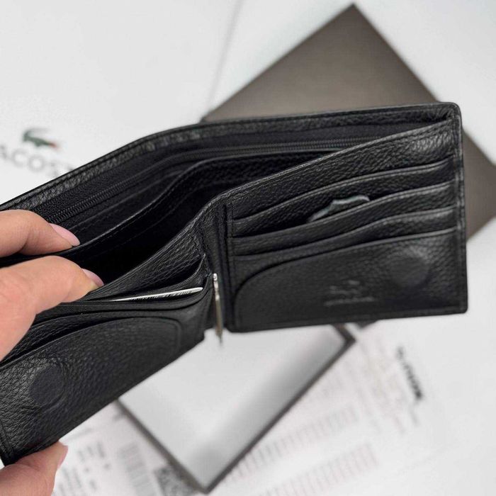 Кошелек с натурально кожи Lacoste, Гаманець Lacoste