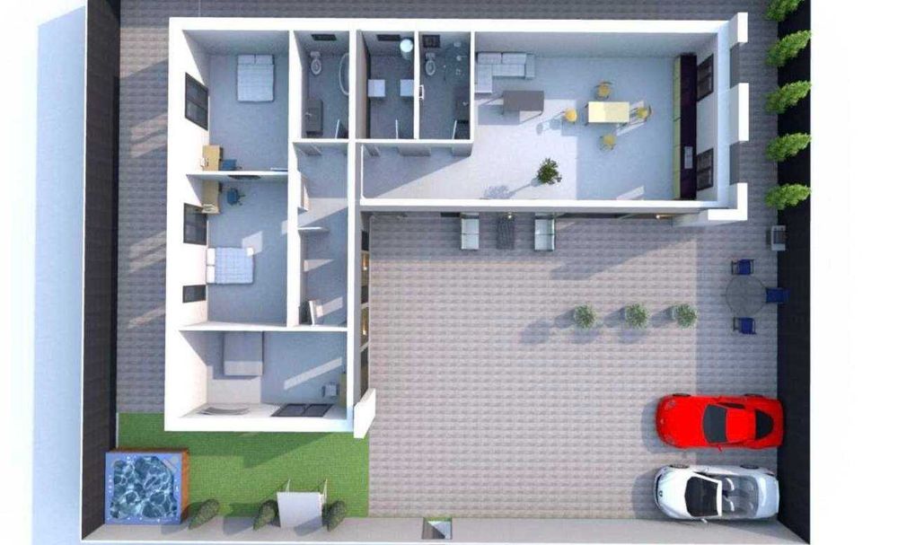 ЖМ Дайберг | Закрытая охраняемая территория | Дом в стиле HI-TECH 1L55