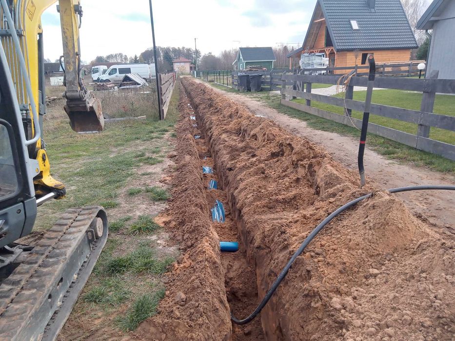 Roboty ziemne, koparka, minikoparka,wywrotka,przyłącza,kostka brukowa