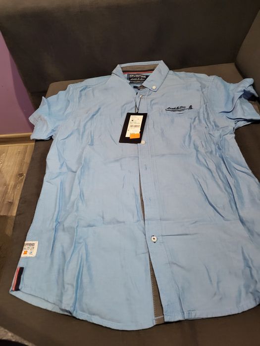 Koszula męska niebieska l