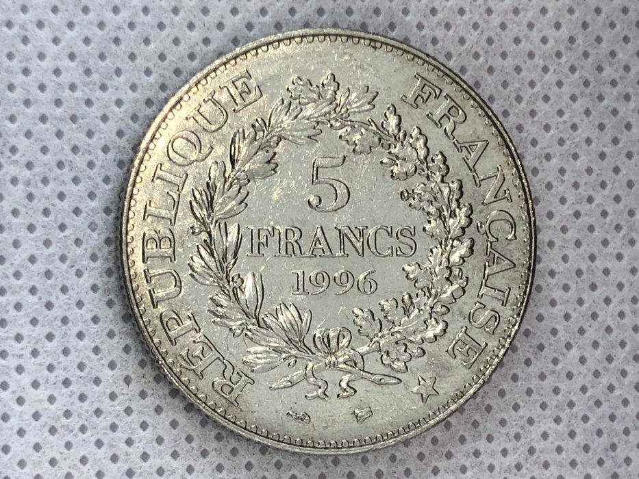 França 1996 - 5 Francos - 200º Aniversário - Franco decimal francês - Cuproniquel