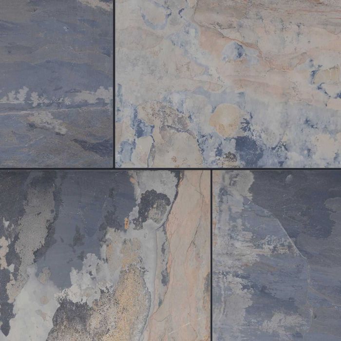 Płytki Łupek California Gold naturalny podłoga ściana elewacja kominek