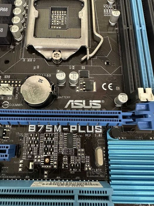 Материнська плата Asus B75M-PLUS, s1155, 4xddr3,USB3.0, VGA/DVI/HDMI