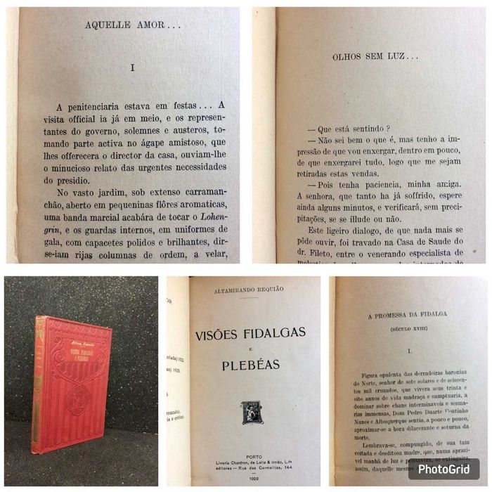 Visões Fidalgas e Plébeas. Por Altamirando Requião, 1928. Gastos de envio, incluídos