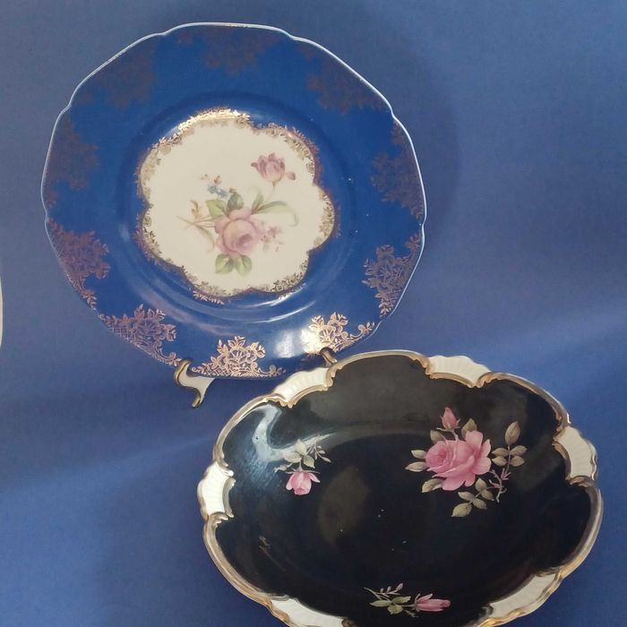 Roze,roze-dwa piekne stare paterki