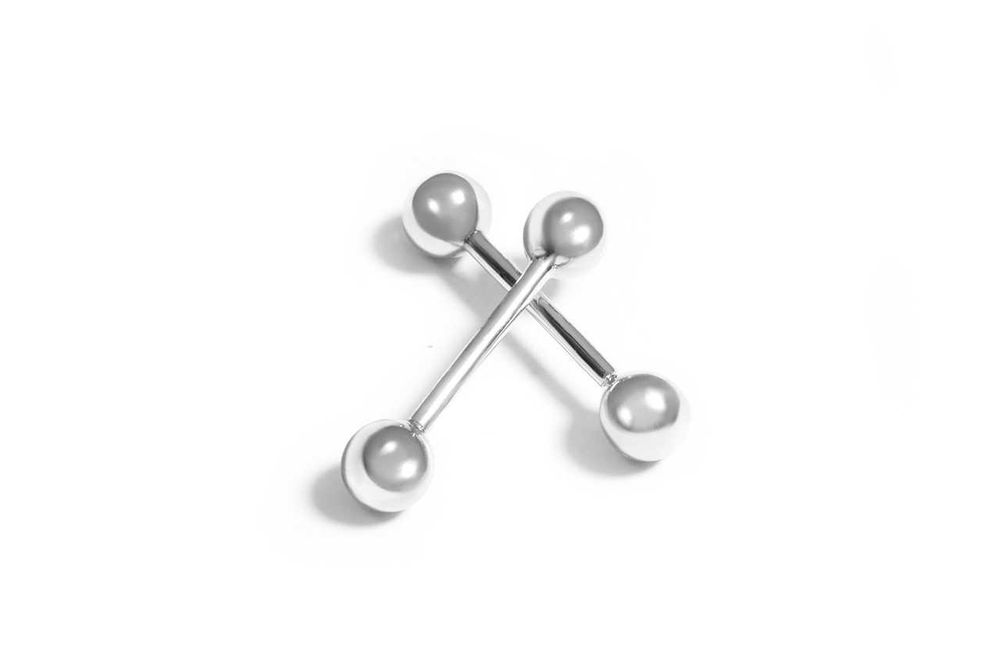 Серьги-штанга для пирсинга груди
