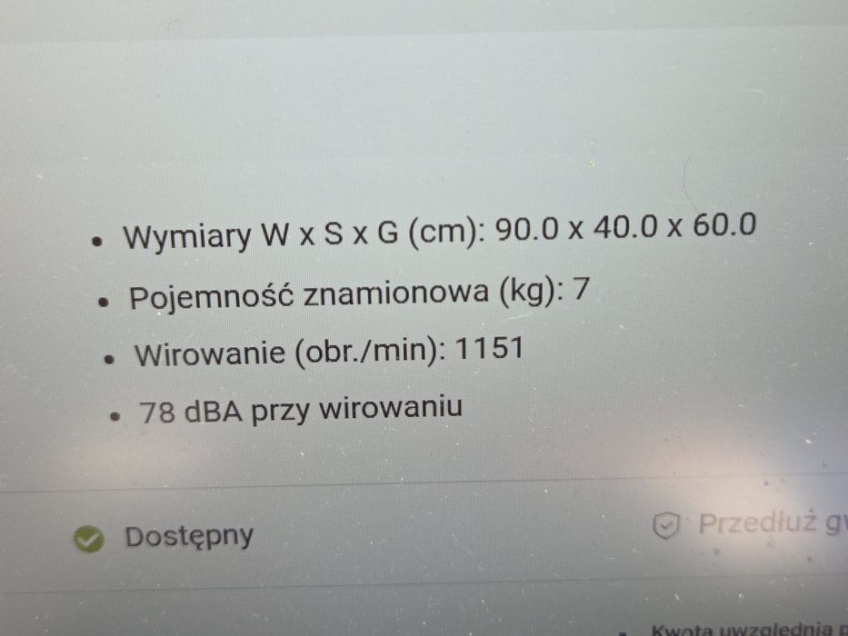 Pralka Whipool jak nowa