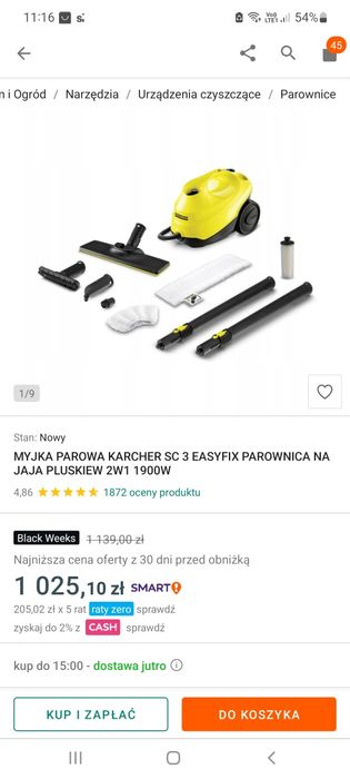 Karcher sc3 myjka mop parowy