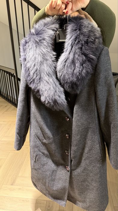 Пальто ( драпове) синє