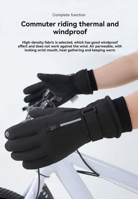 Zimowe wodoodporne rękawice sportowe do ekranu dotykowego.