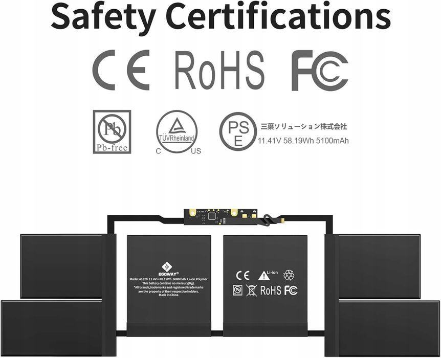 Bateria dla MacBook Pro 15" A1820 A1707 11.4V 76.15Wh