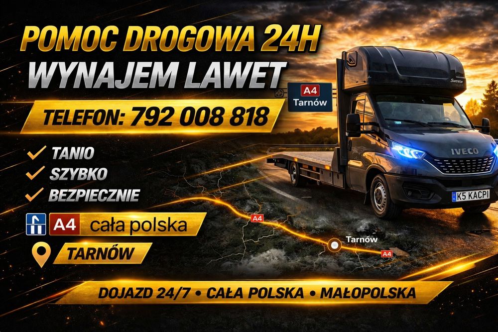 Laweta Tanio**POMOC DROGOWA 24H**Odpalanie awaryjne