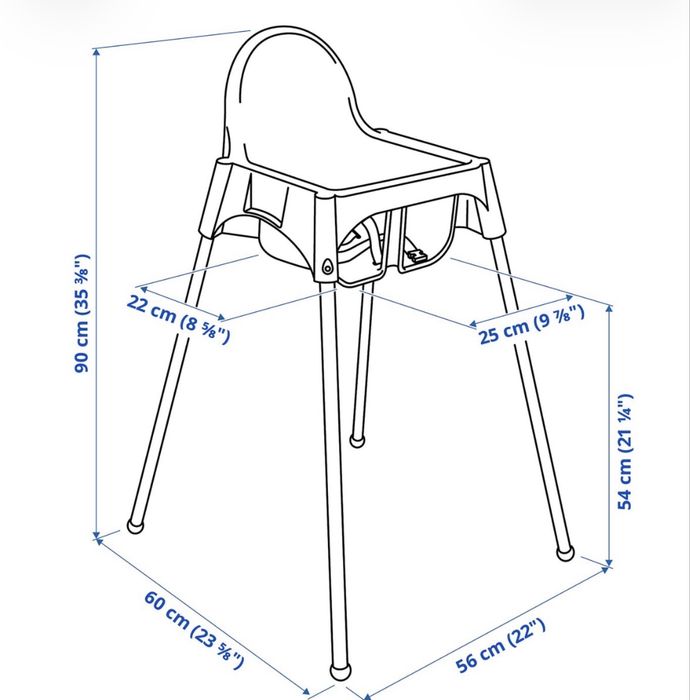 Cadeira alta criança refeição IKEA, com tabuleiro