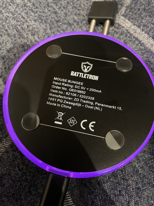 Mouse bungee rgb battleron , uchywt na kabel od myszki