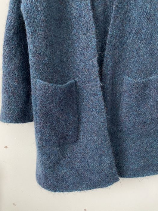 Uterque długi wełniany moherowy sweter kardigan puszysty premium