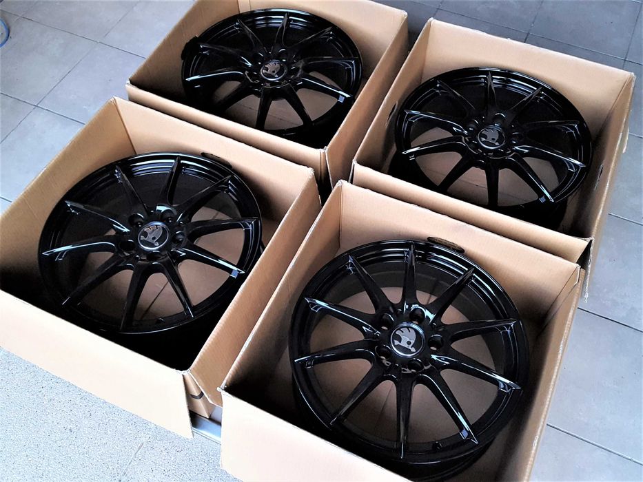 Alufelgi 17 5x112 Skoda Octavia Superb Yeti Karoq Czarne ! 250#