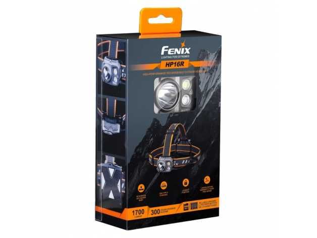 Fenix HP16R Потужний Налобний Ліхтар 1250 Люмен 260 Метрів - Type-C
