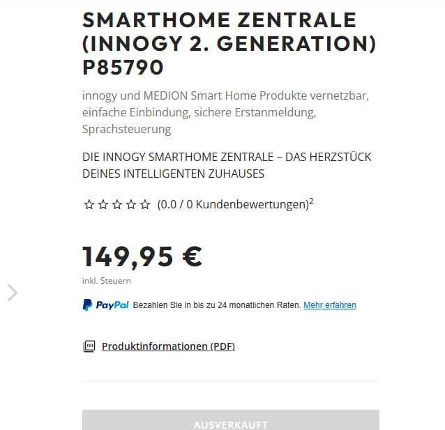 MEDION Smart Home Zentrale MD90785