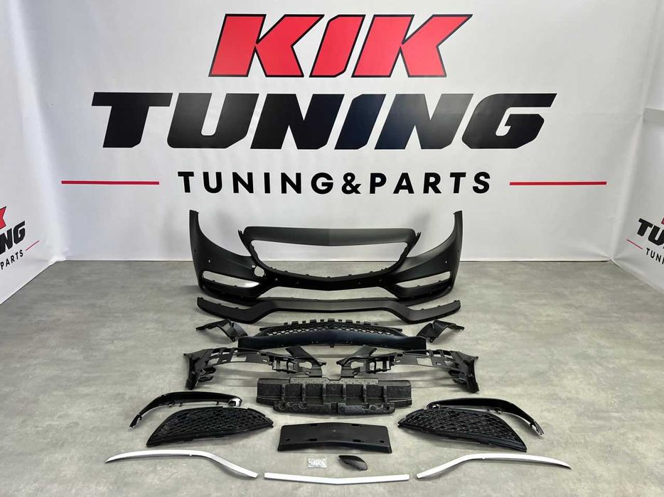 Передній бампер - С63 (Silver) Мерседес (C-Class W205/C205) 2015