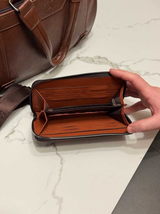 Чоловіча сумка портфель для документів  ноутбука + Гаманець  подарунок