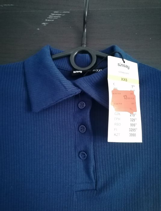 bluzka polo z kołnierzykiem sinsay