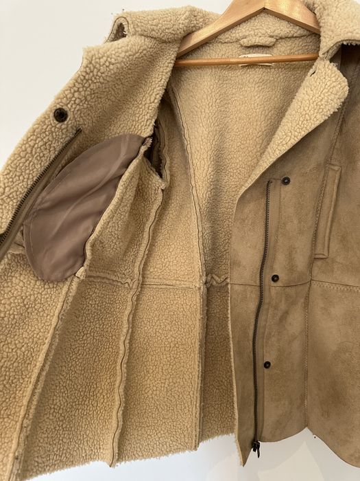 Casaco pele com pelo interior